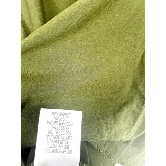 One World Live and Let Live Y2K Size Small Green Boho Fairycore Top - Picture 8 of 9